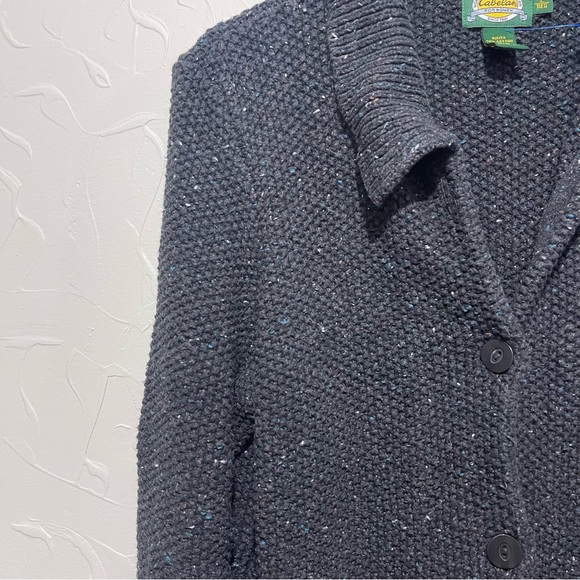 Vintage Cabela’s charcoal speckled chunky knit wool sweater (large) - Picture 2 of 4